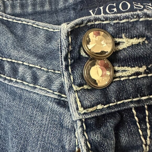 Vigoss The Chelsea Capri Jeans Plus Size 18  Stretch embroidered embellished - Picture 3 of 8